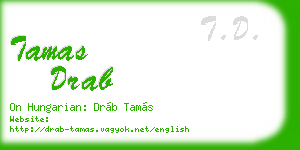 tamas drab business card